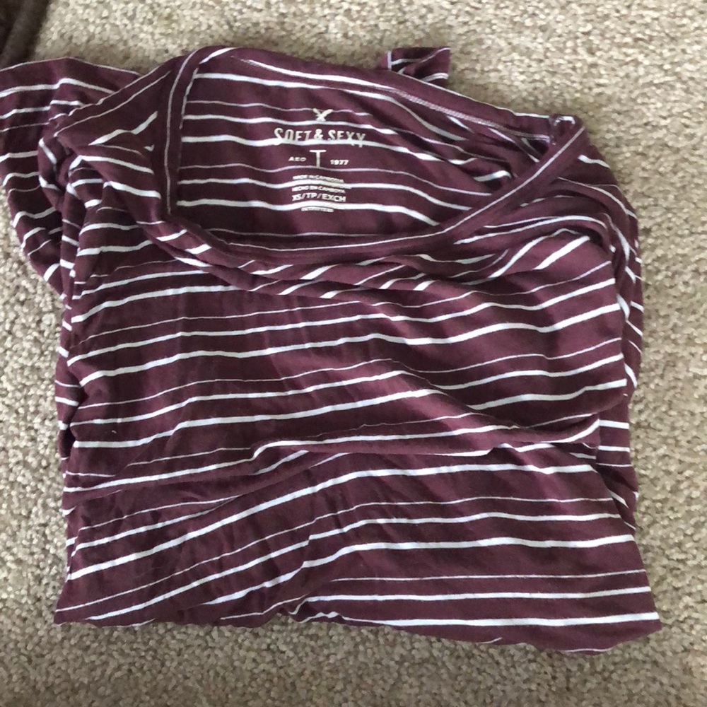 American Eagle Silky Long Sleeve Shirt